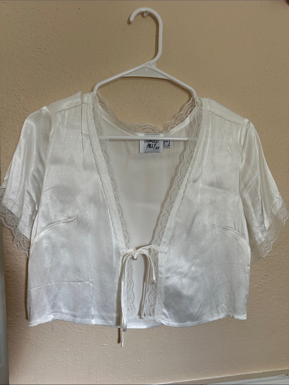 Princess Polly Ivory Lace-Trim Slip Top